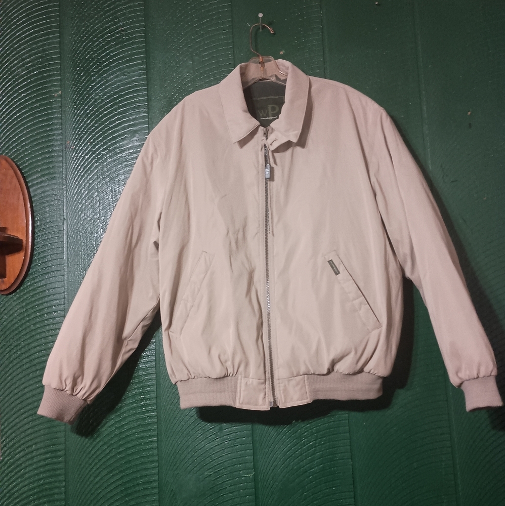 WeatherProof Beige Bomber Jacket